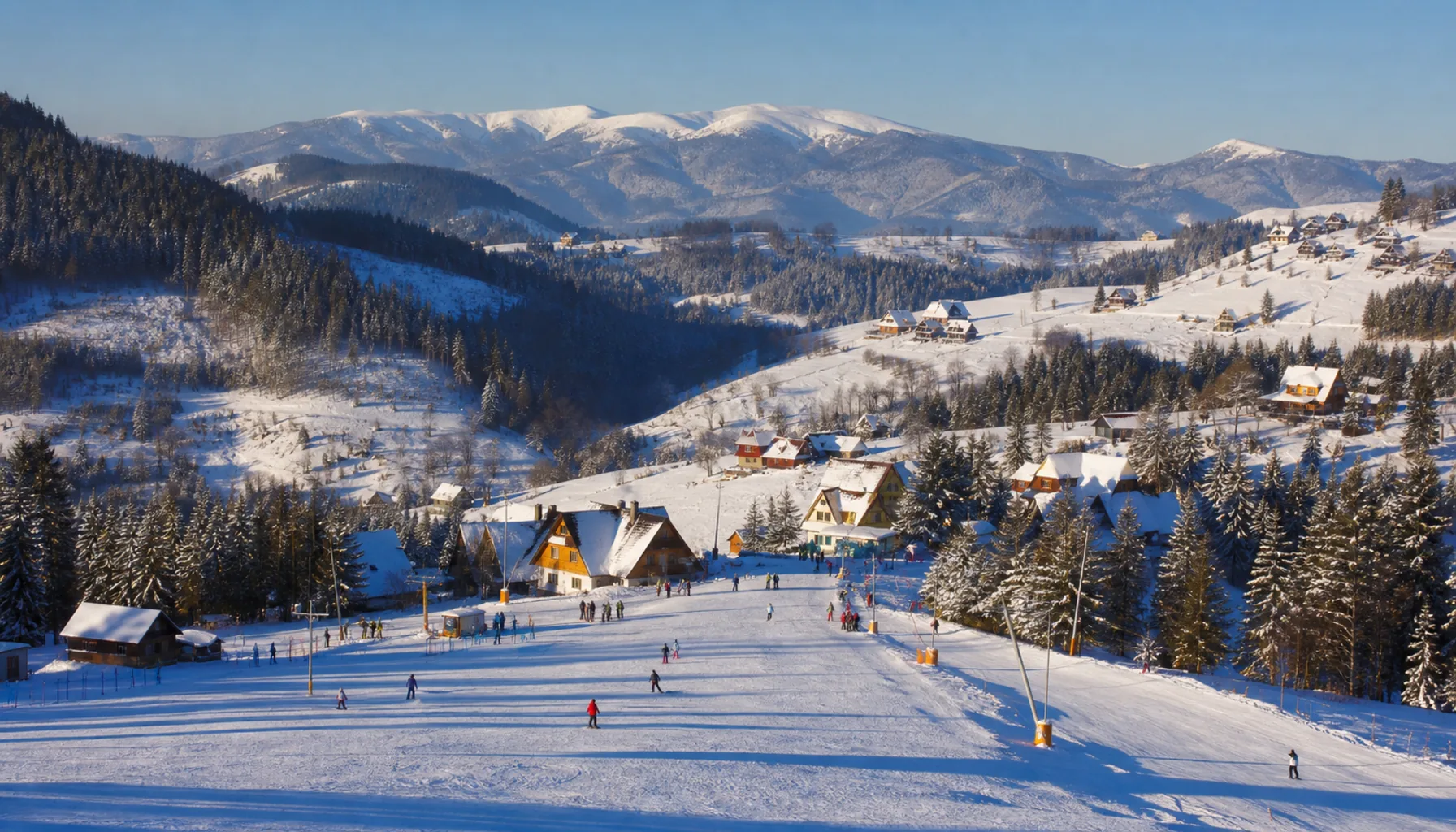 Donovaly in winter — the family ski saddle between the Low Tatras and the Veľká Fatra