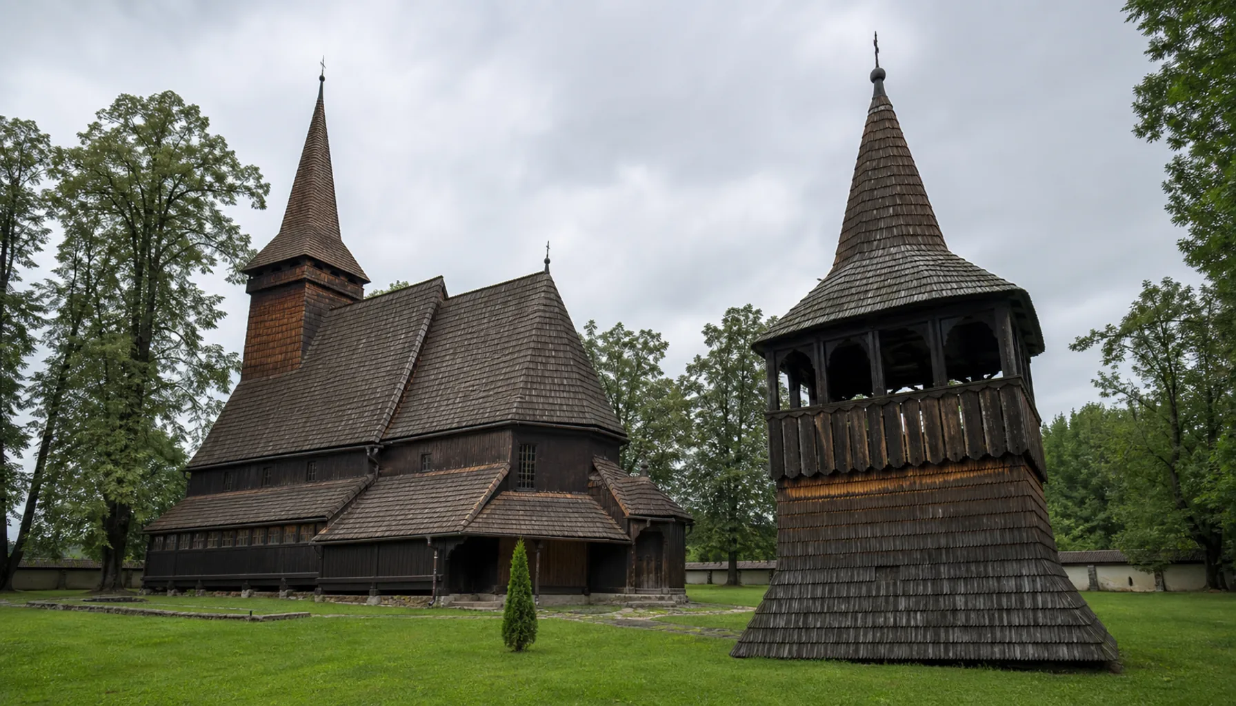 The UNESCO-listed wooden articular church, a few minutes’ walk from the castle gate