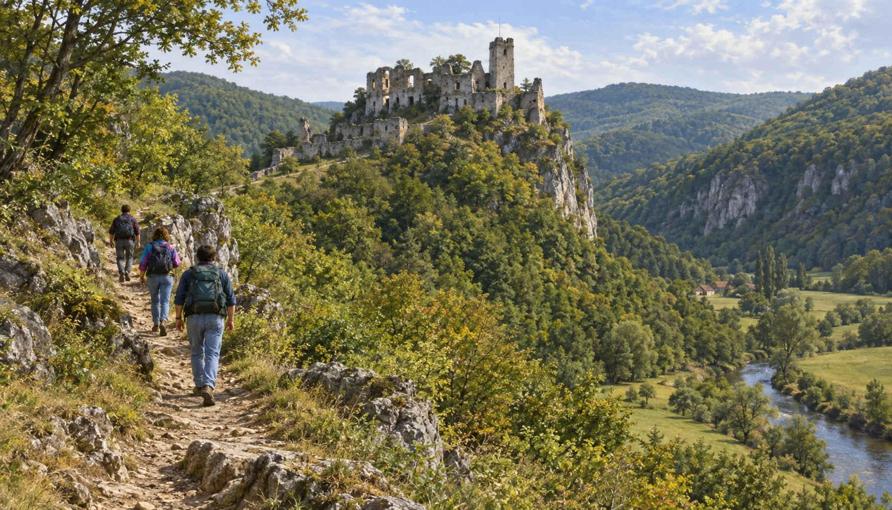 A protected valley and a castle you walk to