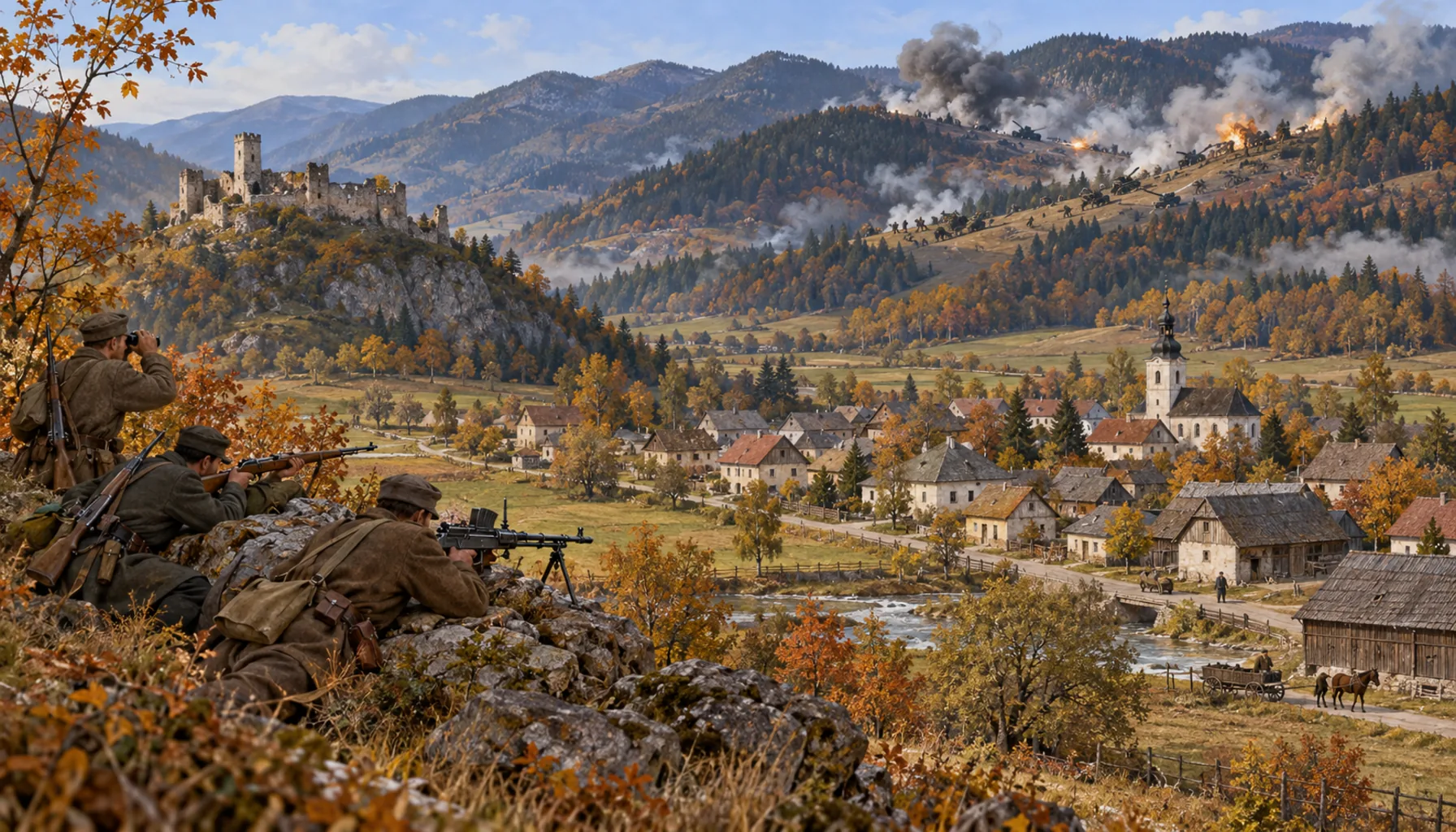The uprising in the mountains, and the front