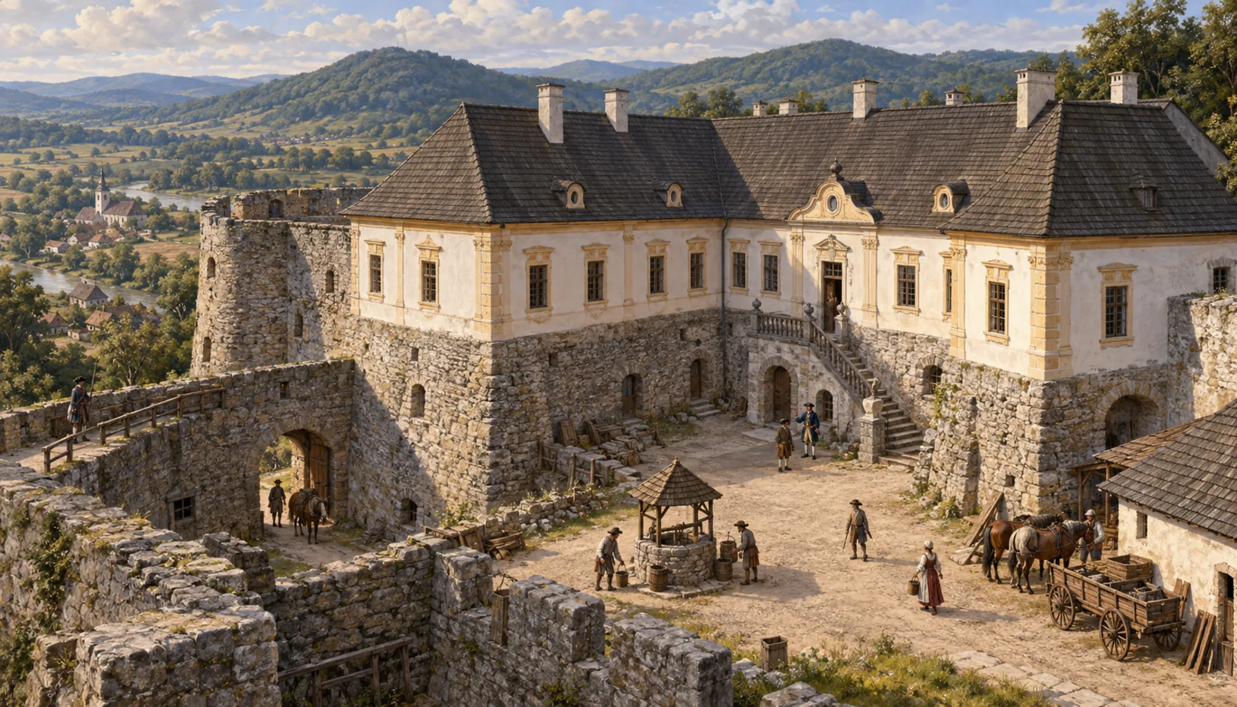 A house built out of a fortress