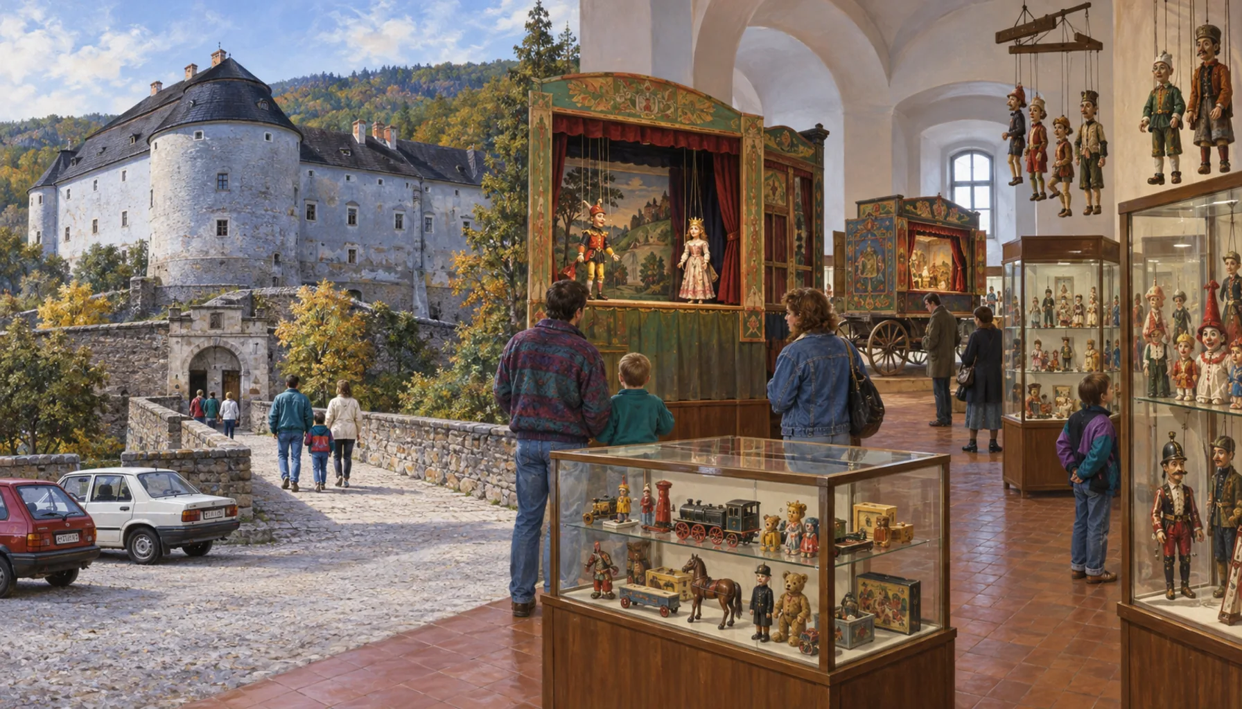 Puppets in a frontier castle