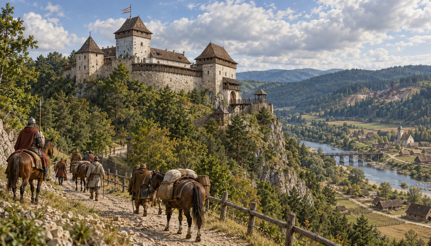 A castle on the road to the mines