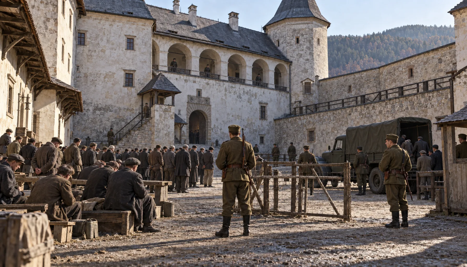 A camp in the castle during the Uprising