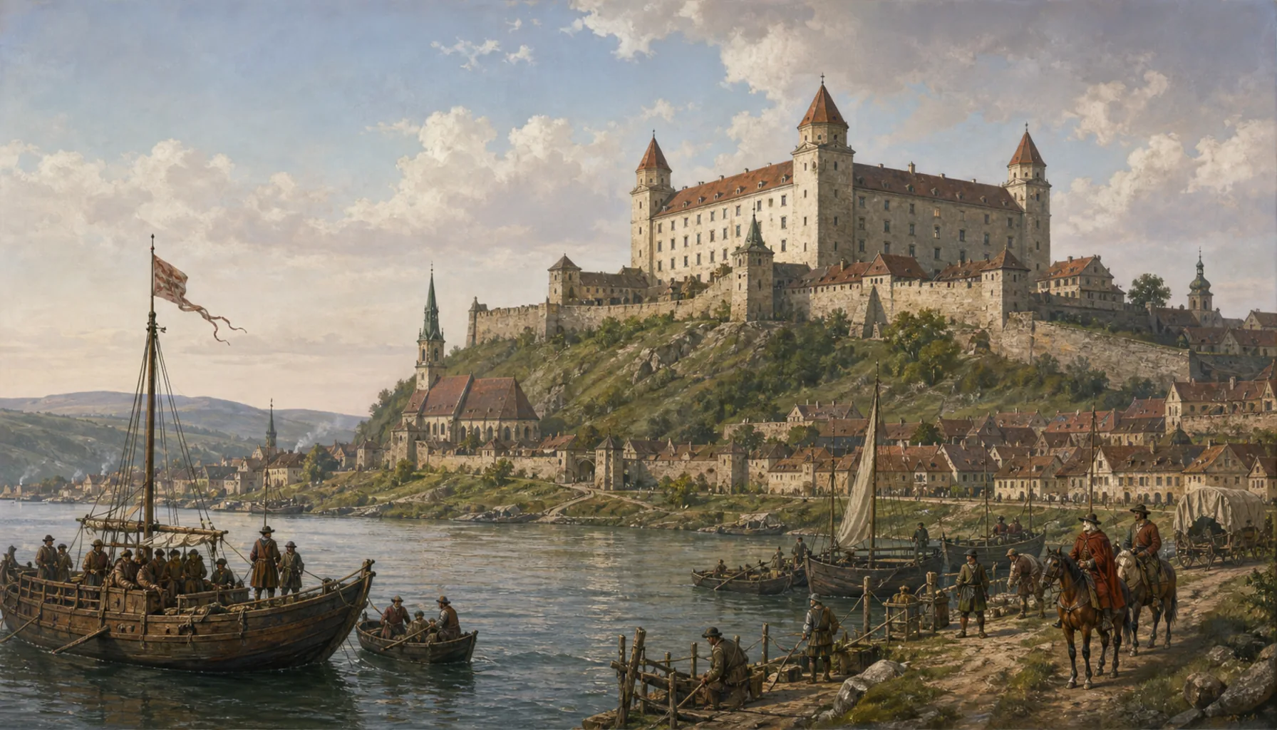 The capital moves up the river
