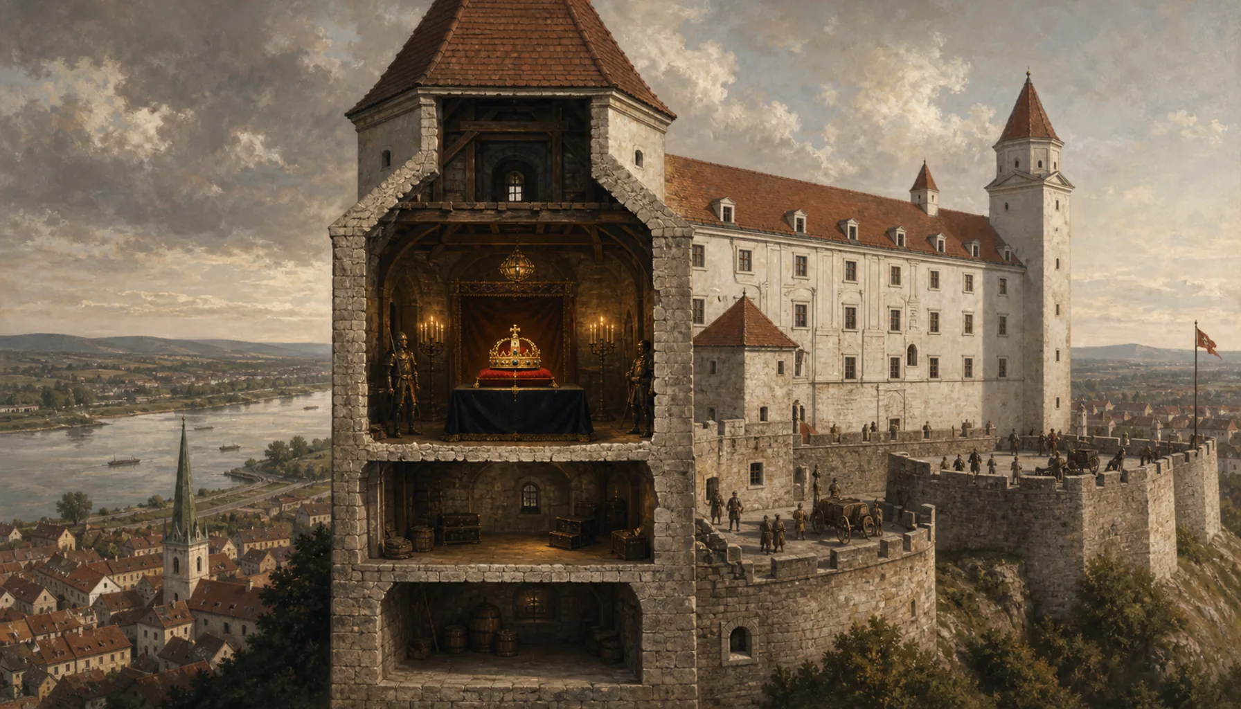 The crown in the tower