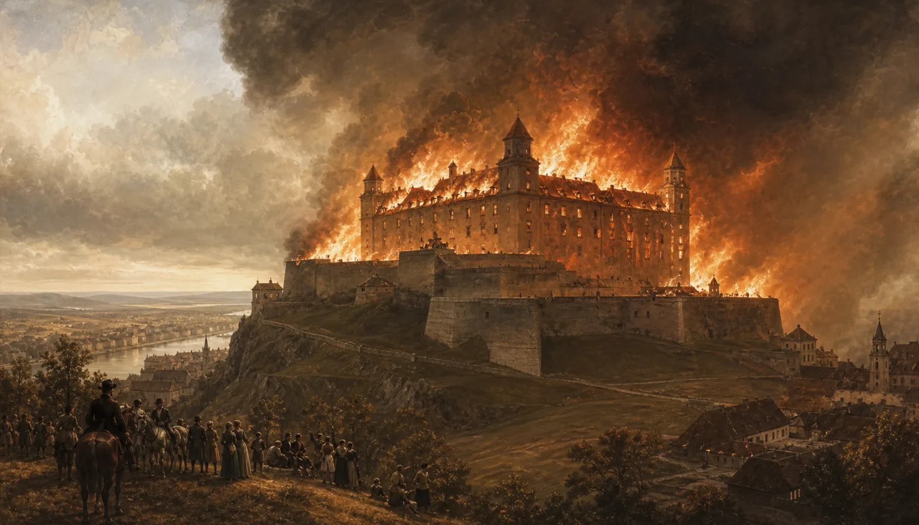 The fire