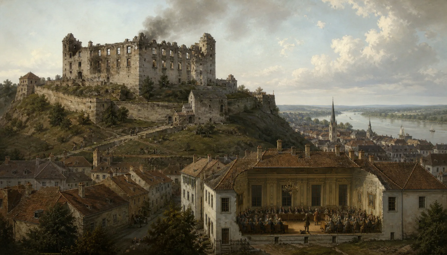 A ruin above the last diet