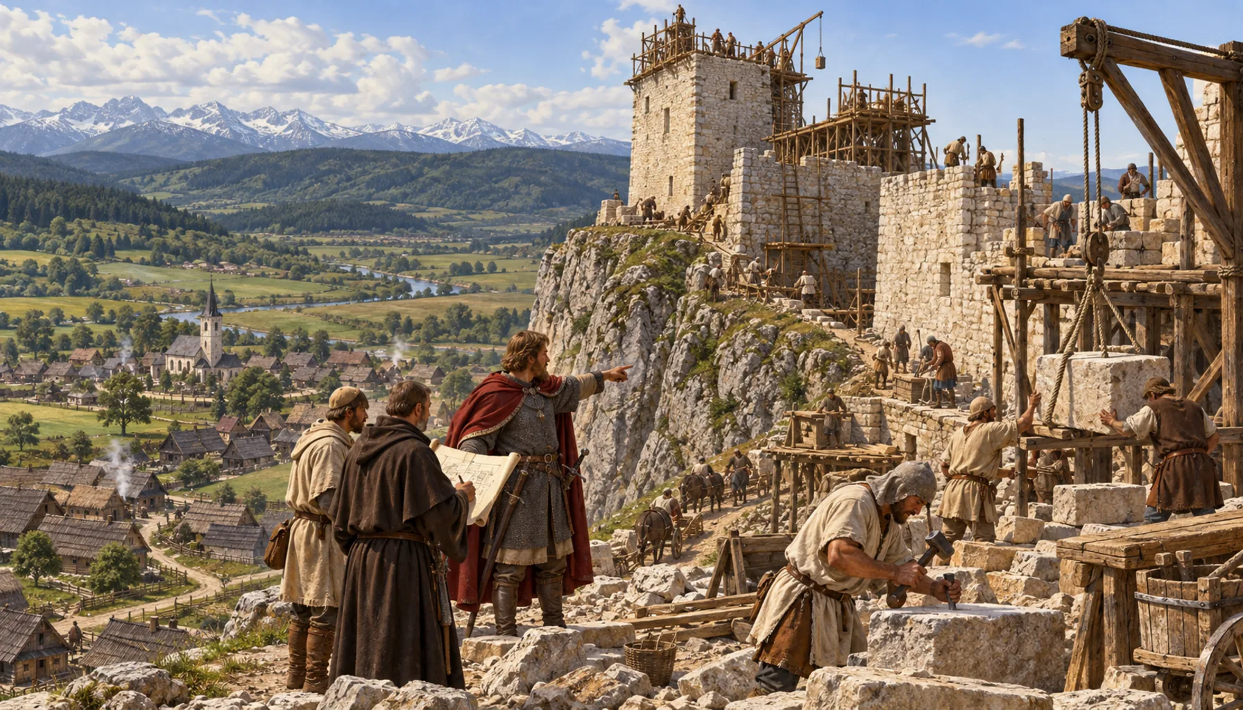 Mikuláš builds on the rock