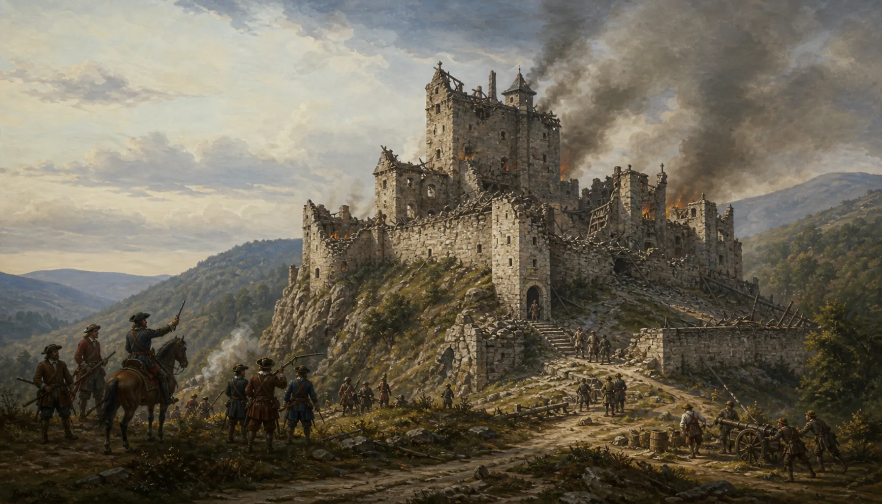 Destroyed in 1708 — and not by the Turks
