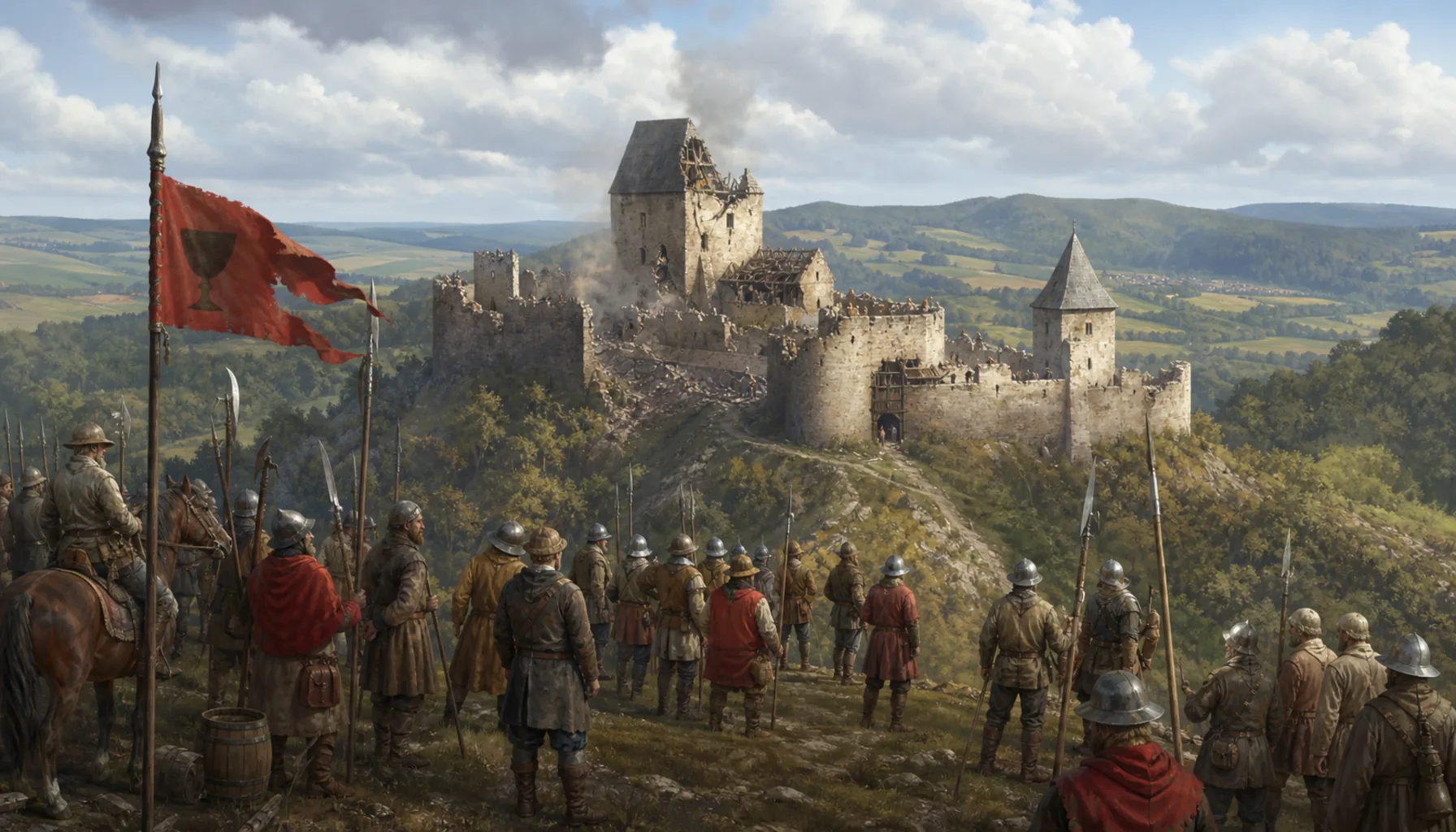 A Hussite army on the ridge