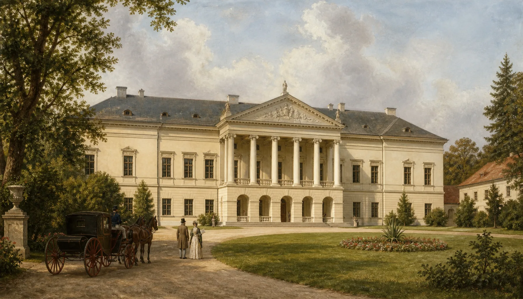 A palace front for a count
