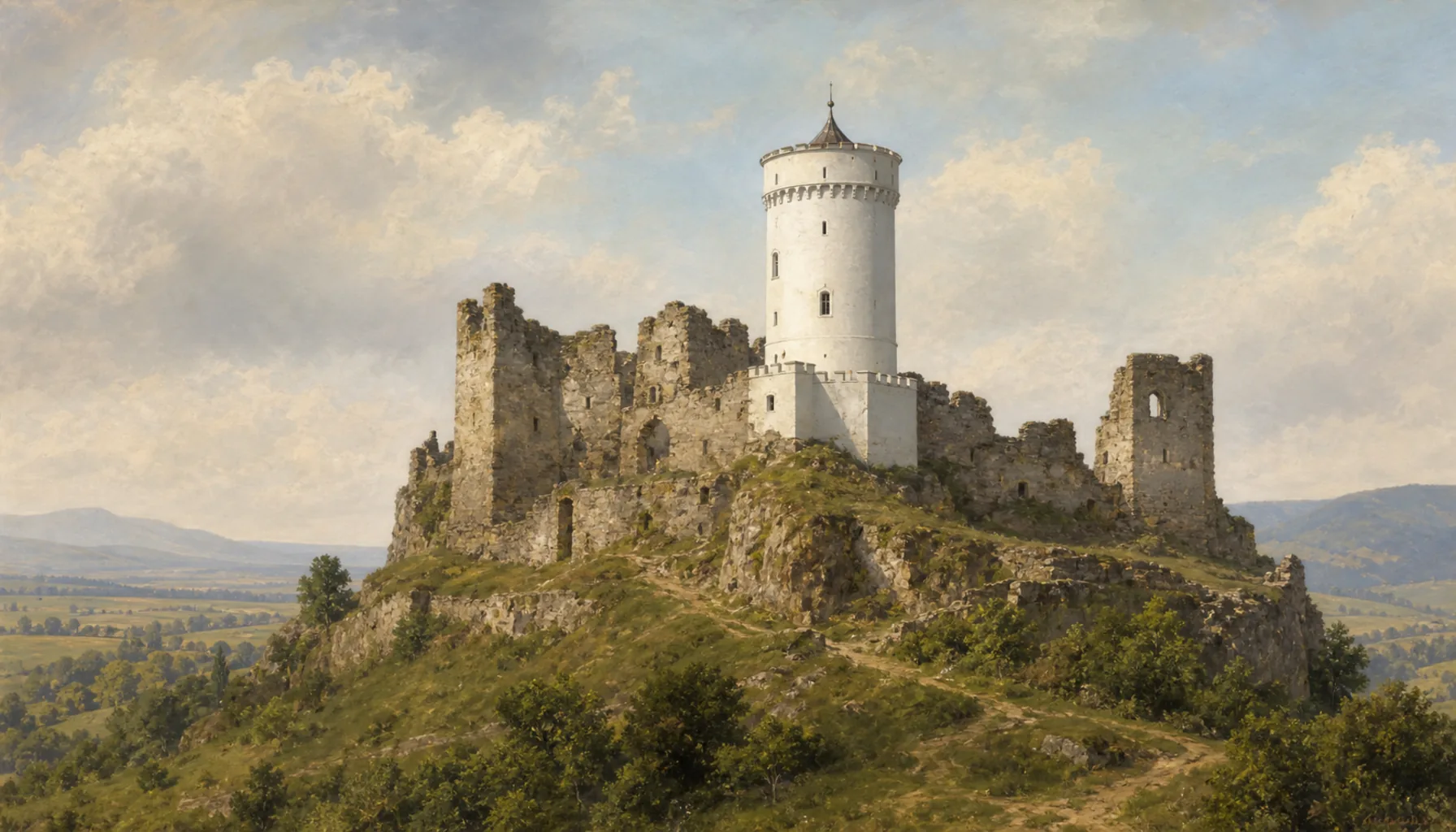 The white tower is the newest thing here