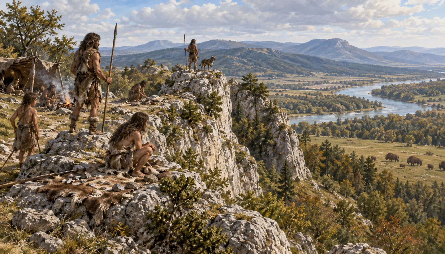 People were on this rock before the castle