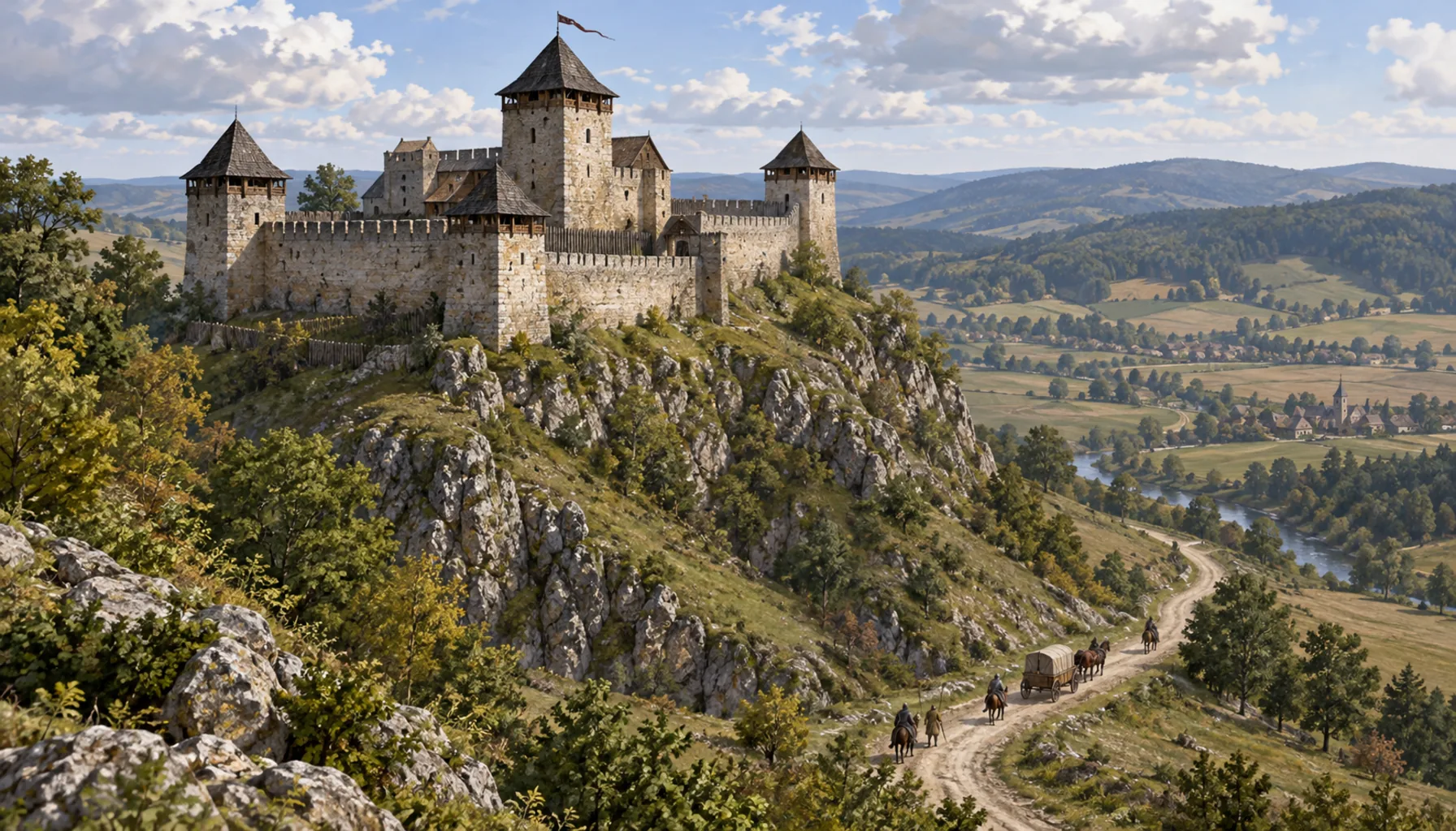 A castle to watch one road
