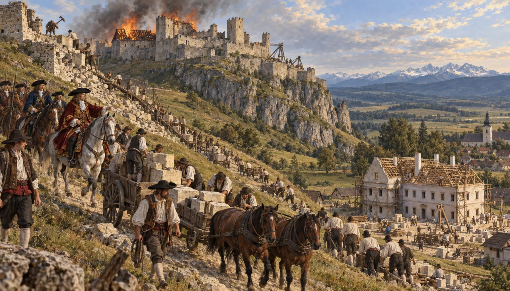 The lords move down, and the roofs burn
