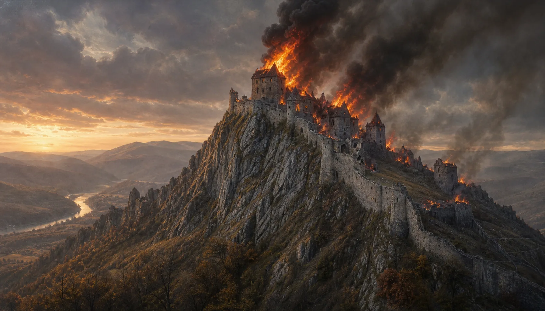 The fire of 1543, and the shape of the ridge