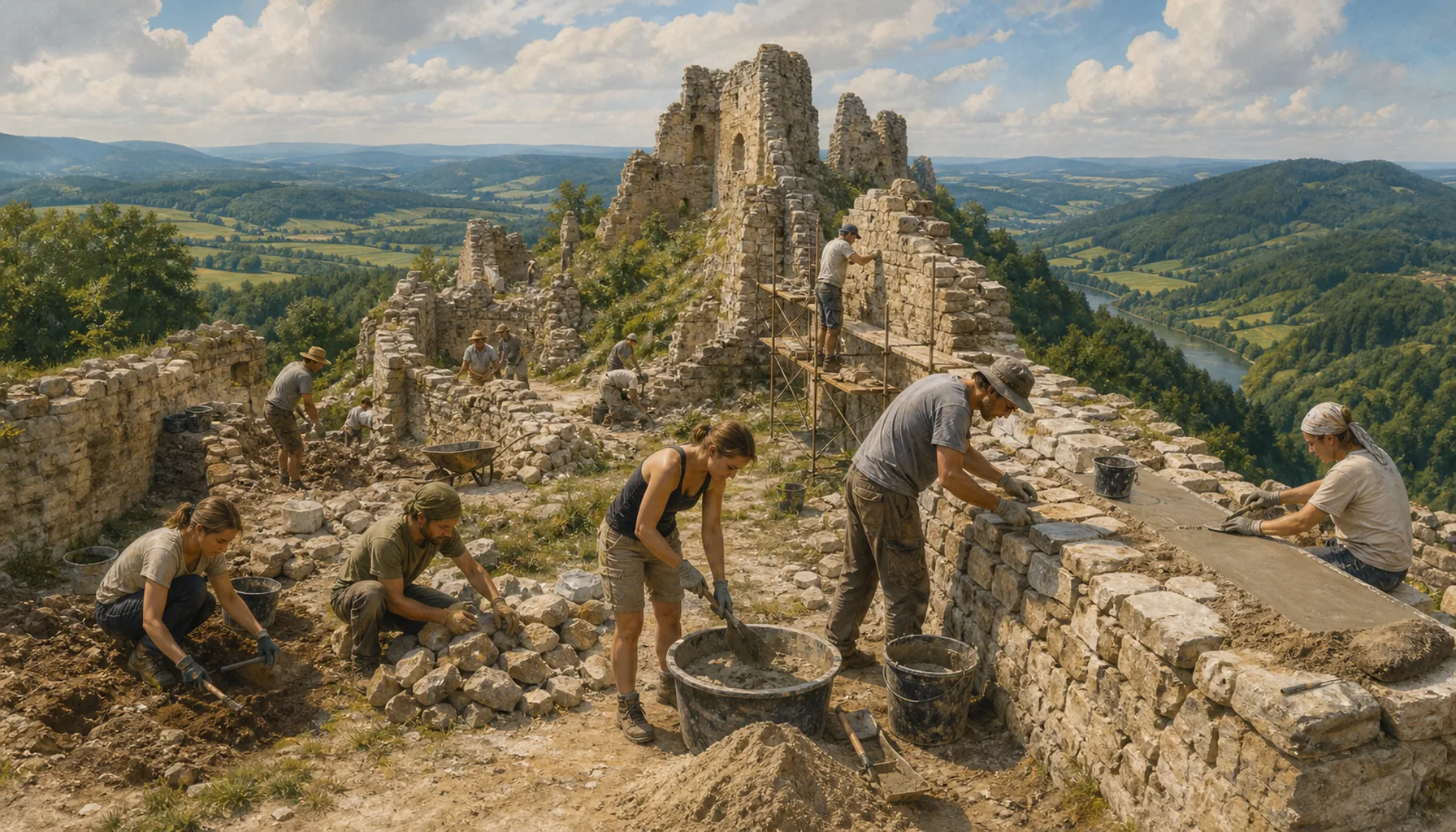 Volunteers, one summer at a time