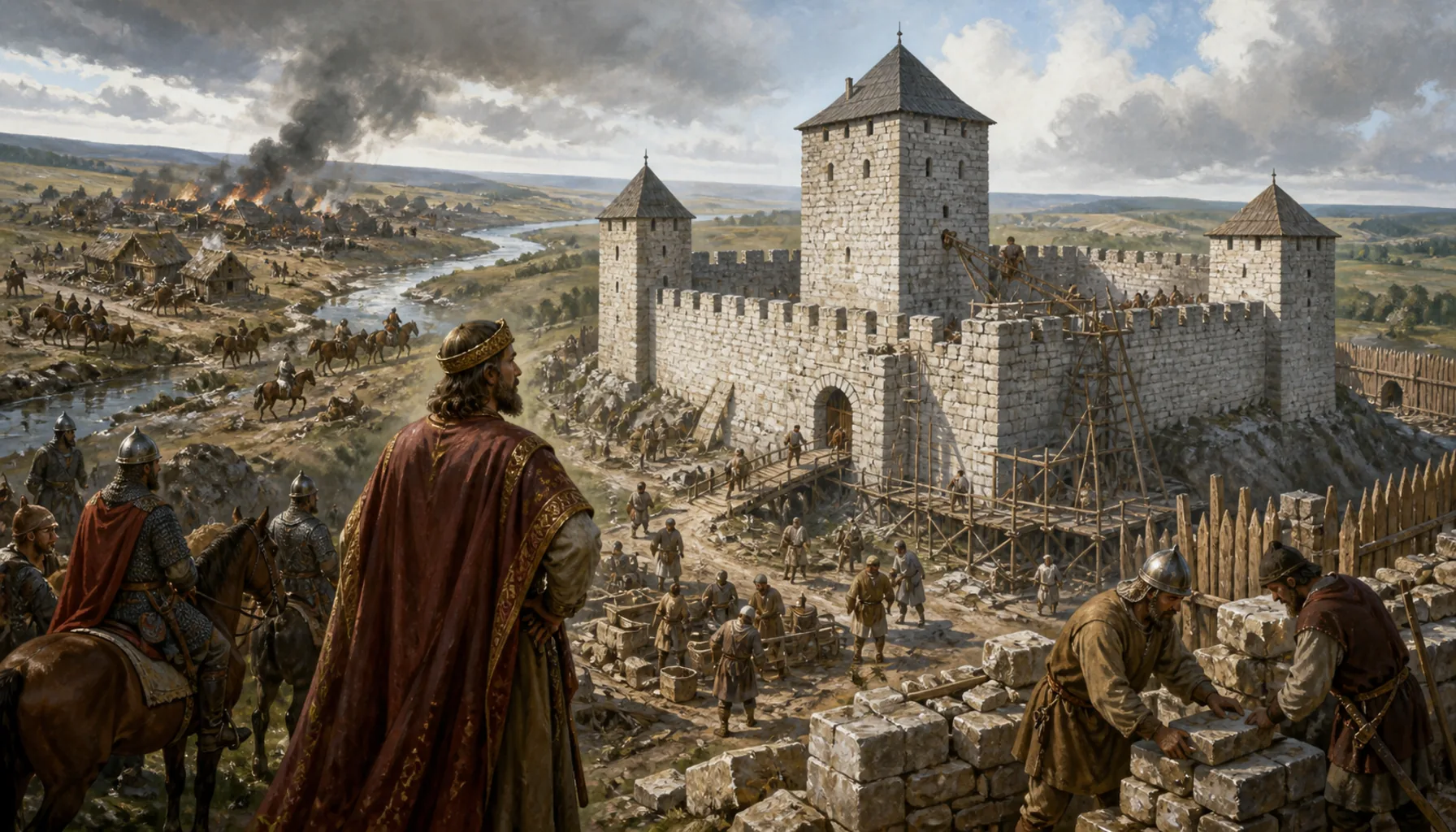 Why the stone castle is younger than the Mongols