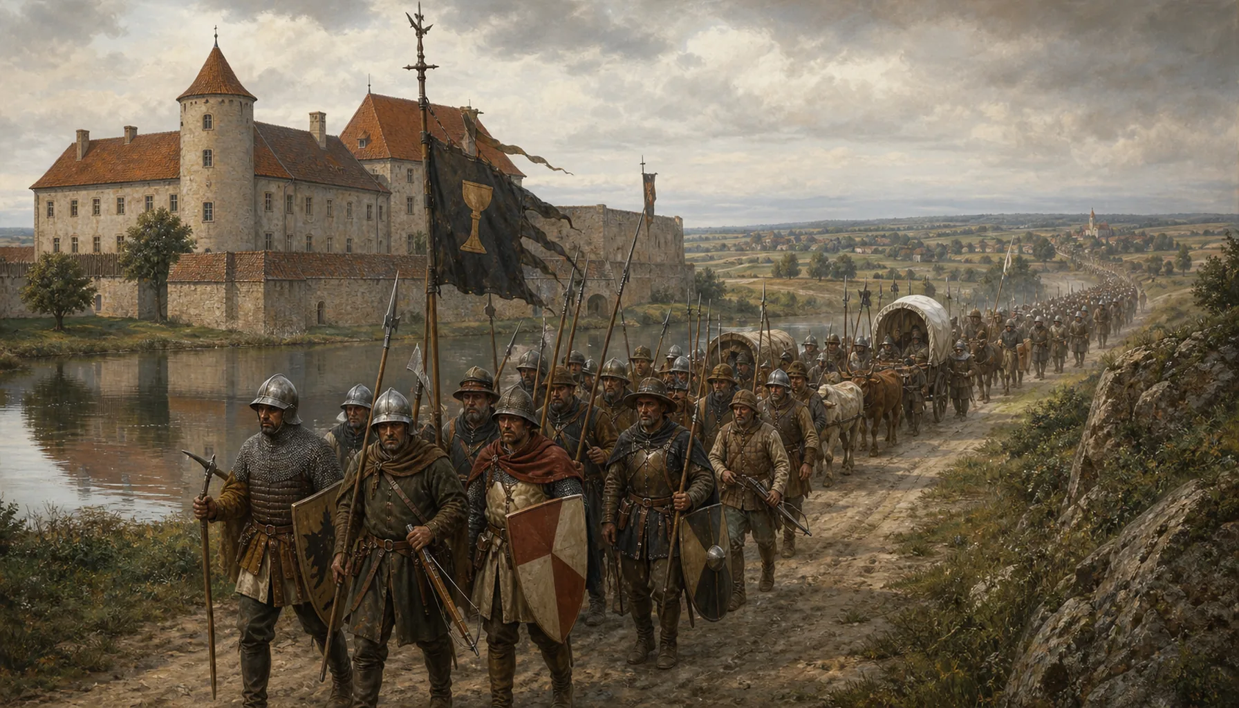 The Hussites come down the road