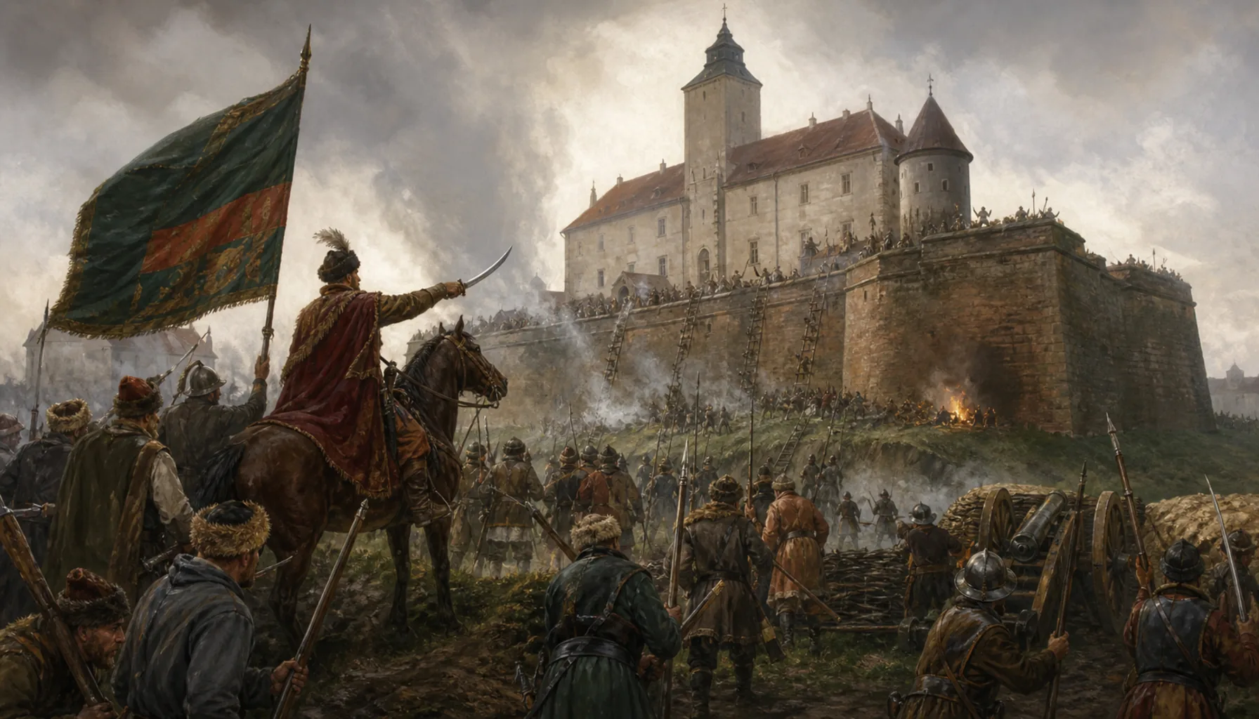 Taken in an uprising, not by the Turks