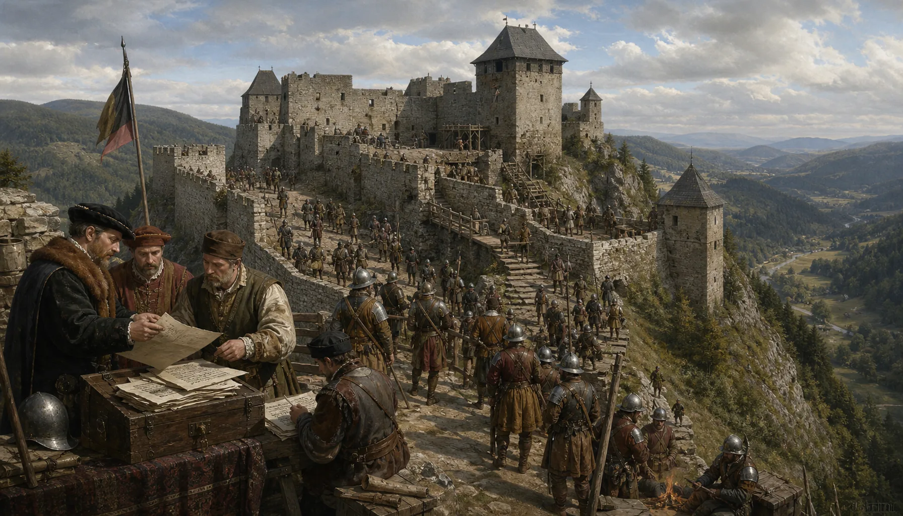 A garrison of 285, and the family papers
