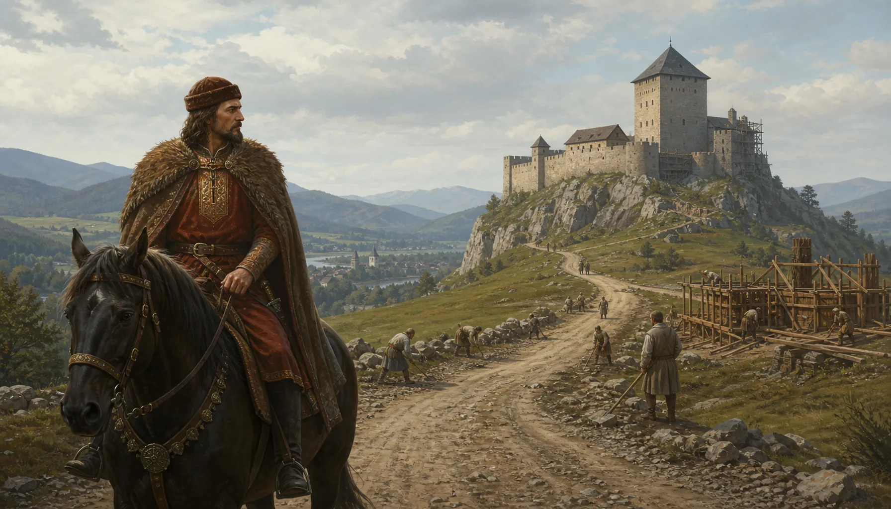 A count, a road and a new stone castle