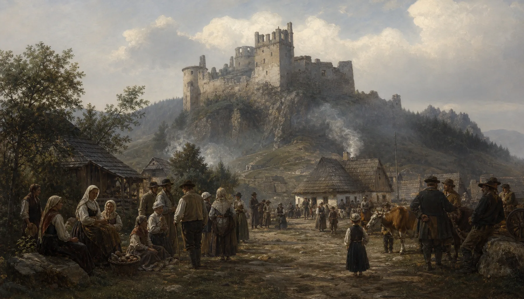 Černová, under the castle