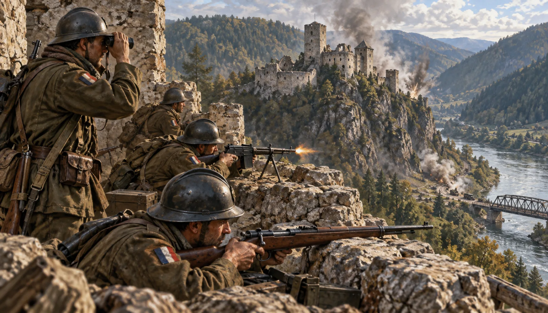 The Frenchmen at Strečno