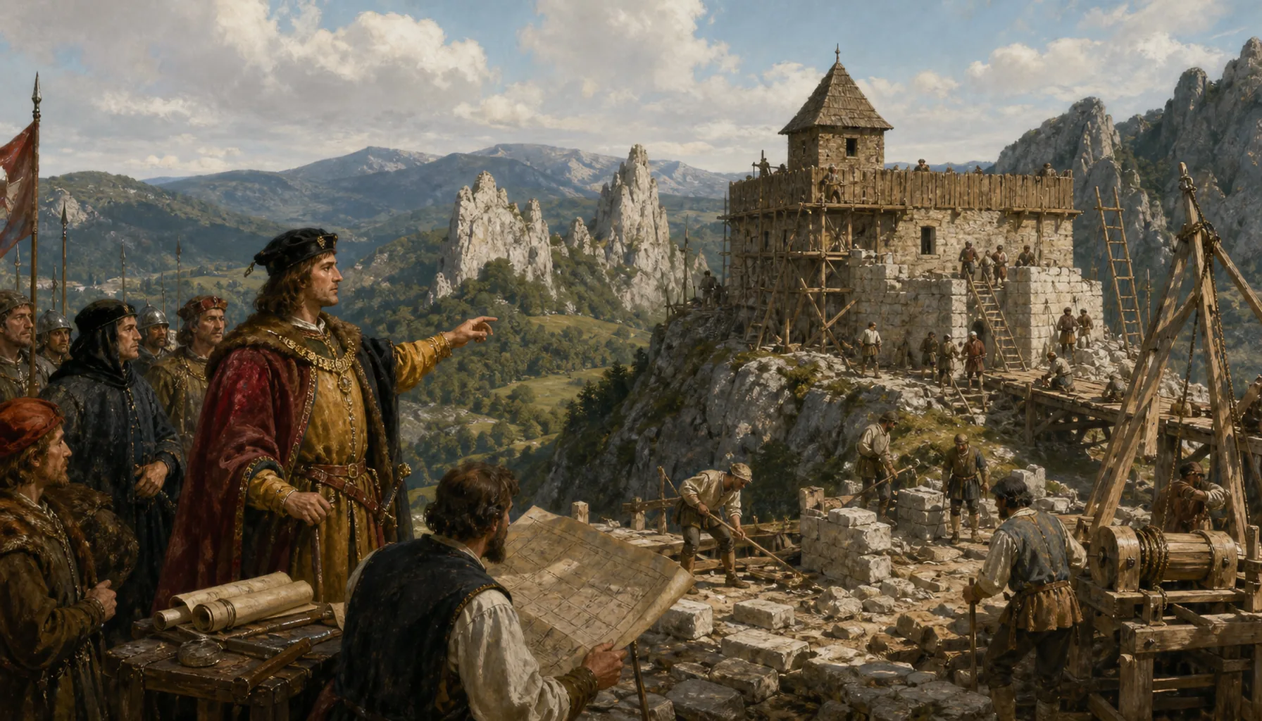 Corvinus turns a watch-post into a castle