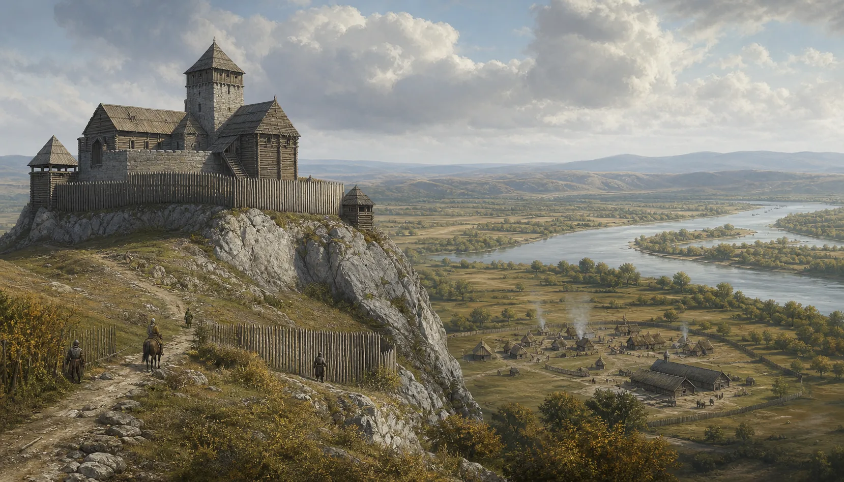 A county castle on the western edge