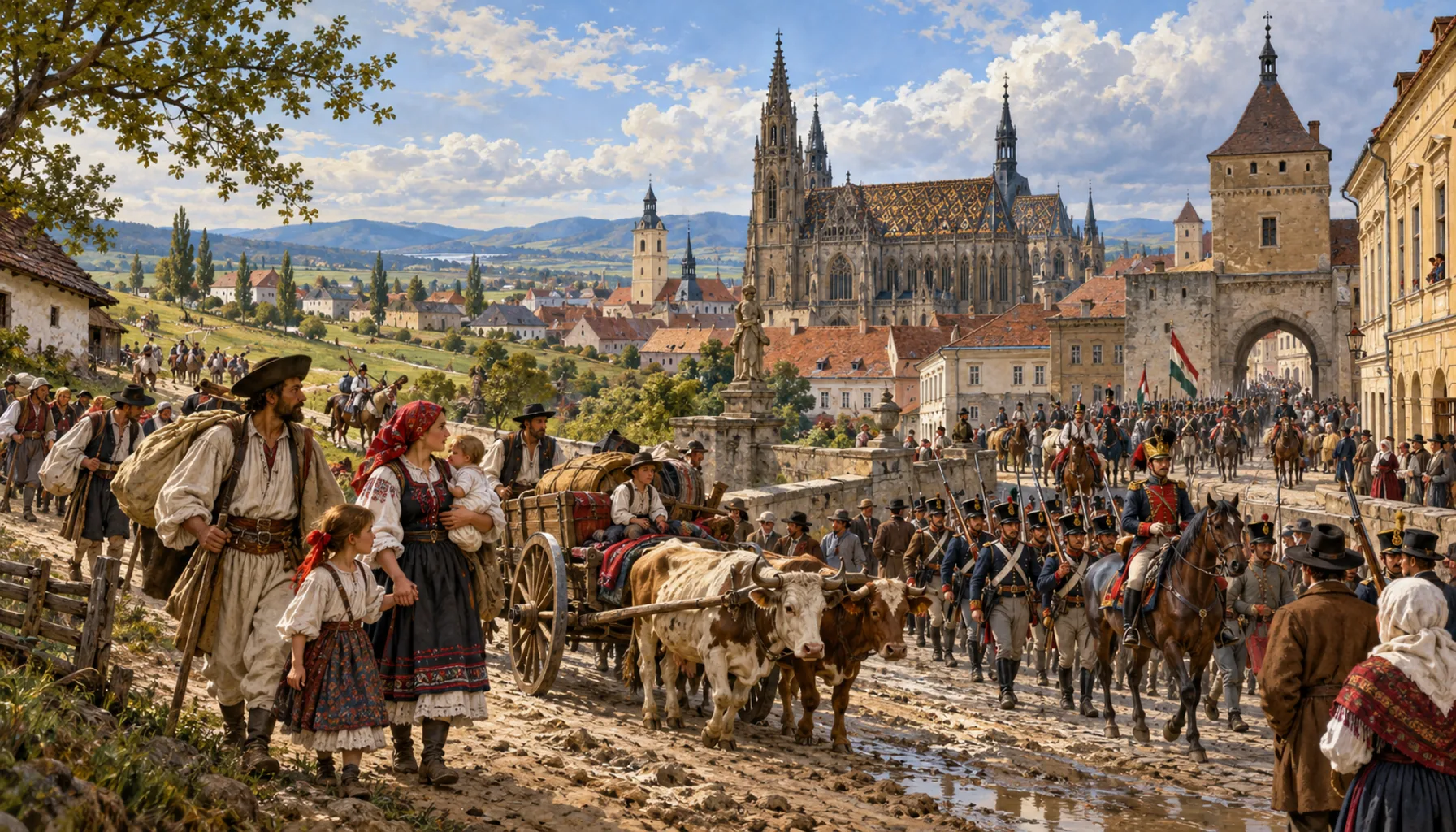 Serfdom ends, and armies cross the town