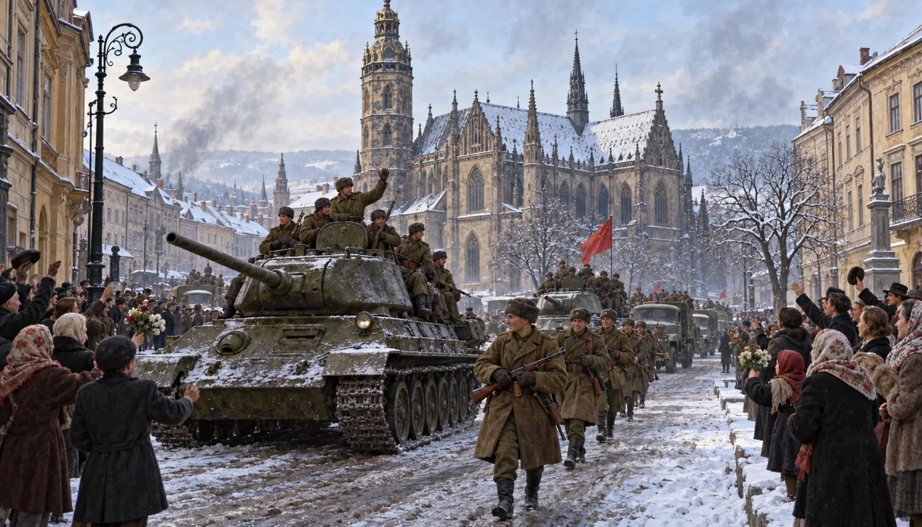 The Red Army enters