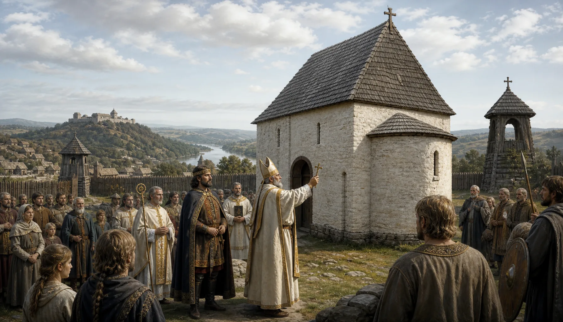 Pribina's church, and a bishop in 880