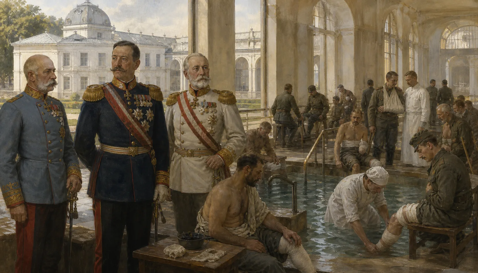 Three emperors at the Thermia Palace