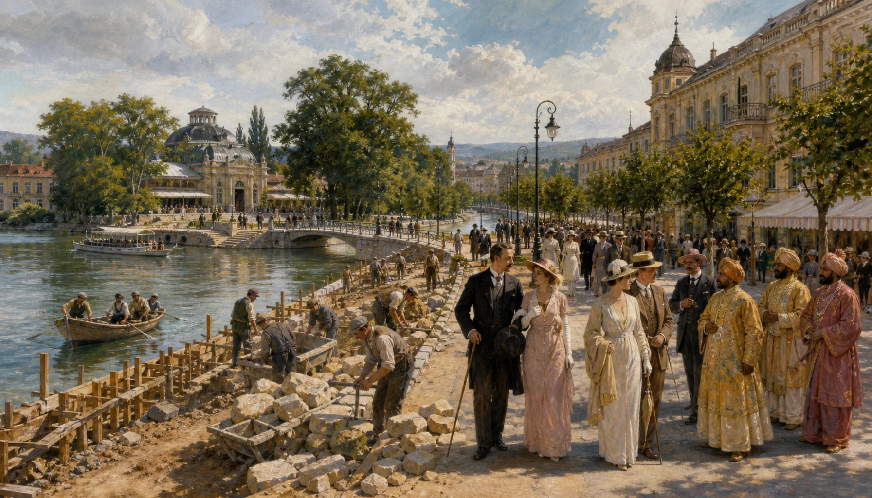The republic builds the embankments