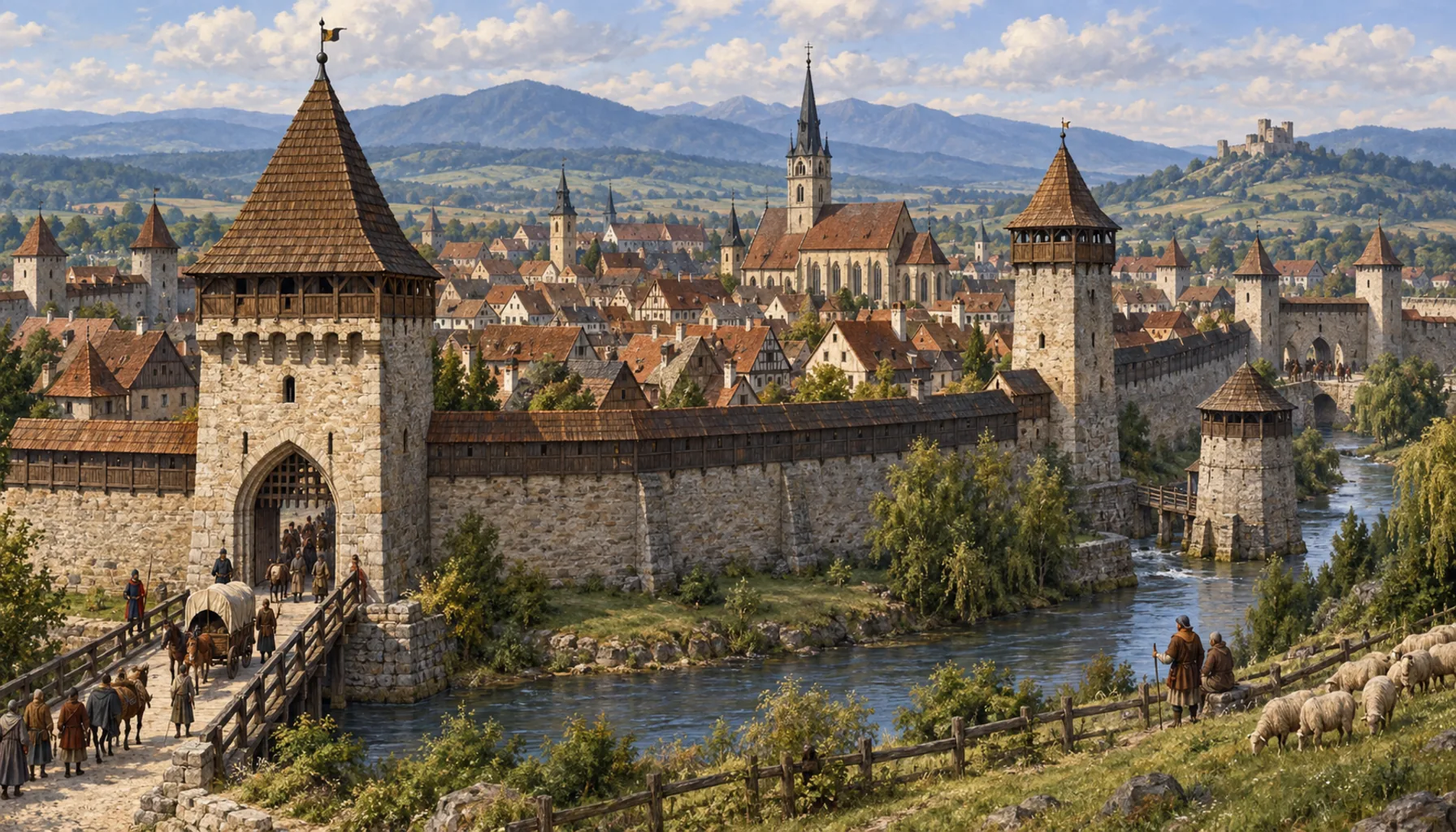 Walls, a water tower, and a boy king's country