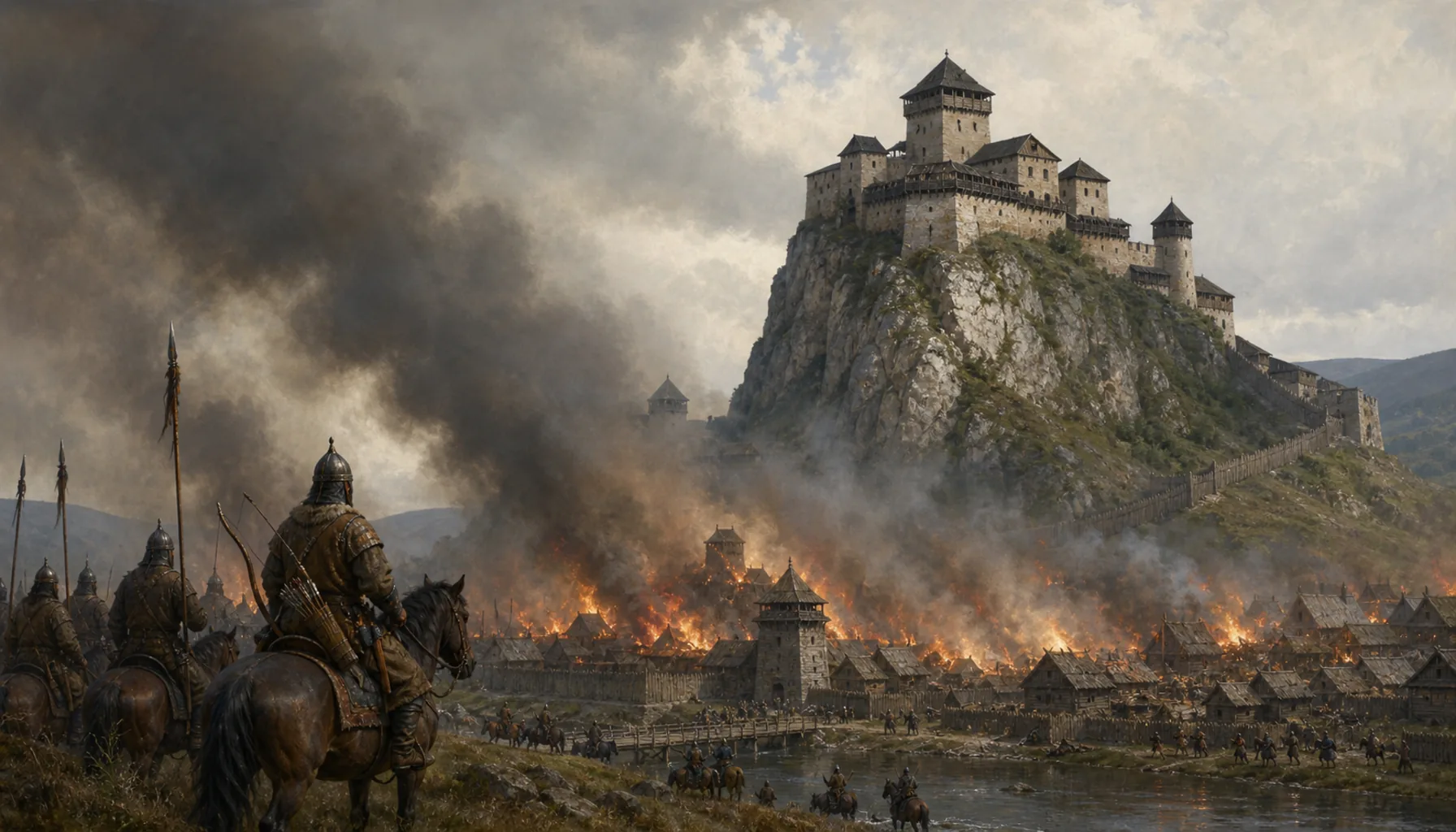 The town burned, the rock held