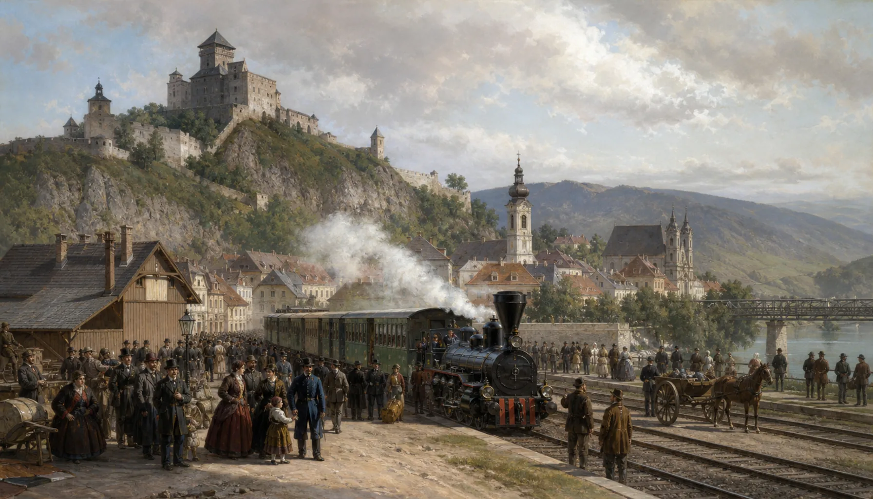 The railway arrives, and the town triples