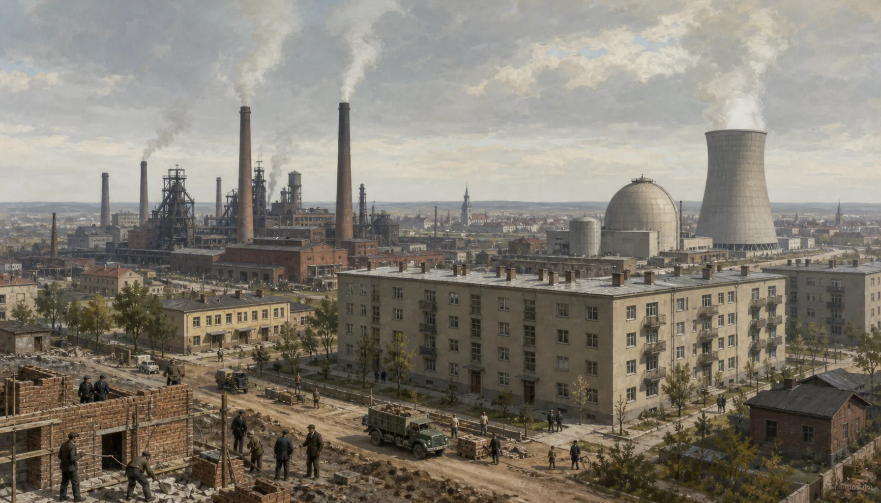 Factories, flats and a reactor next door