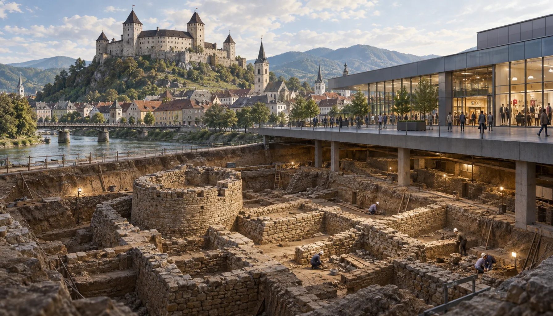 A castle that vanished, and turned up under a shopping centre