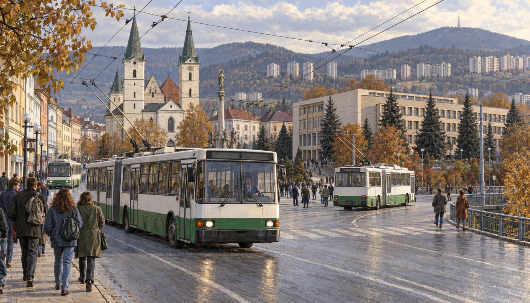 Trolleybuses, a university, and a region again