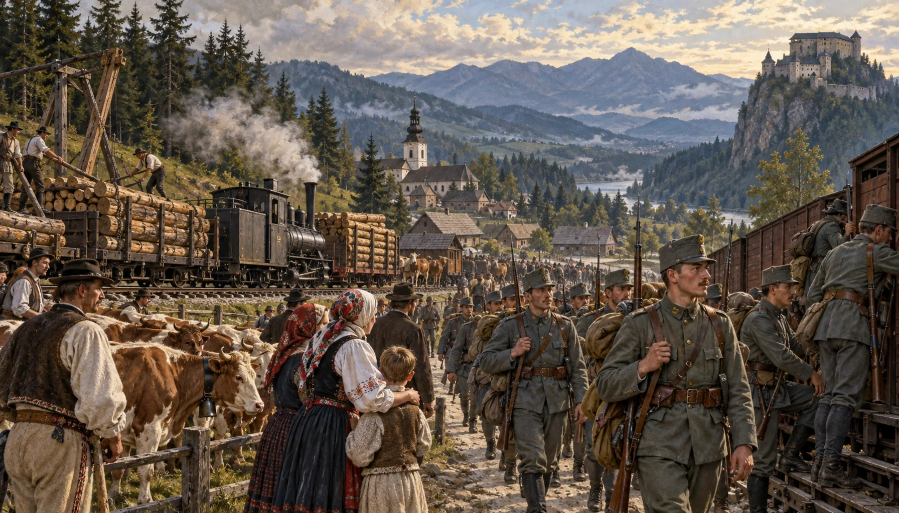 The war, a forest railway and the Bloody Sonnets