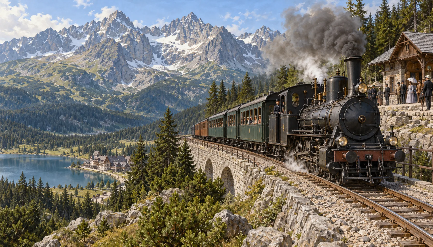 Rails do the climbing