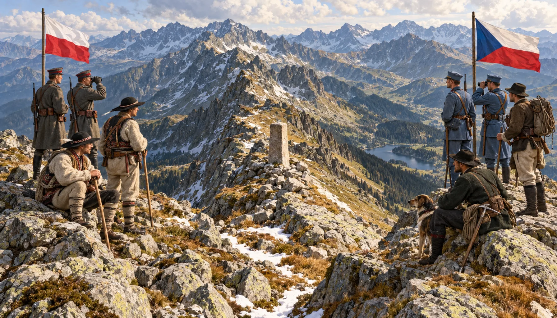 A border along the ridge