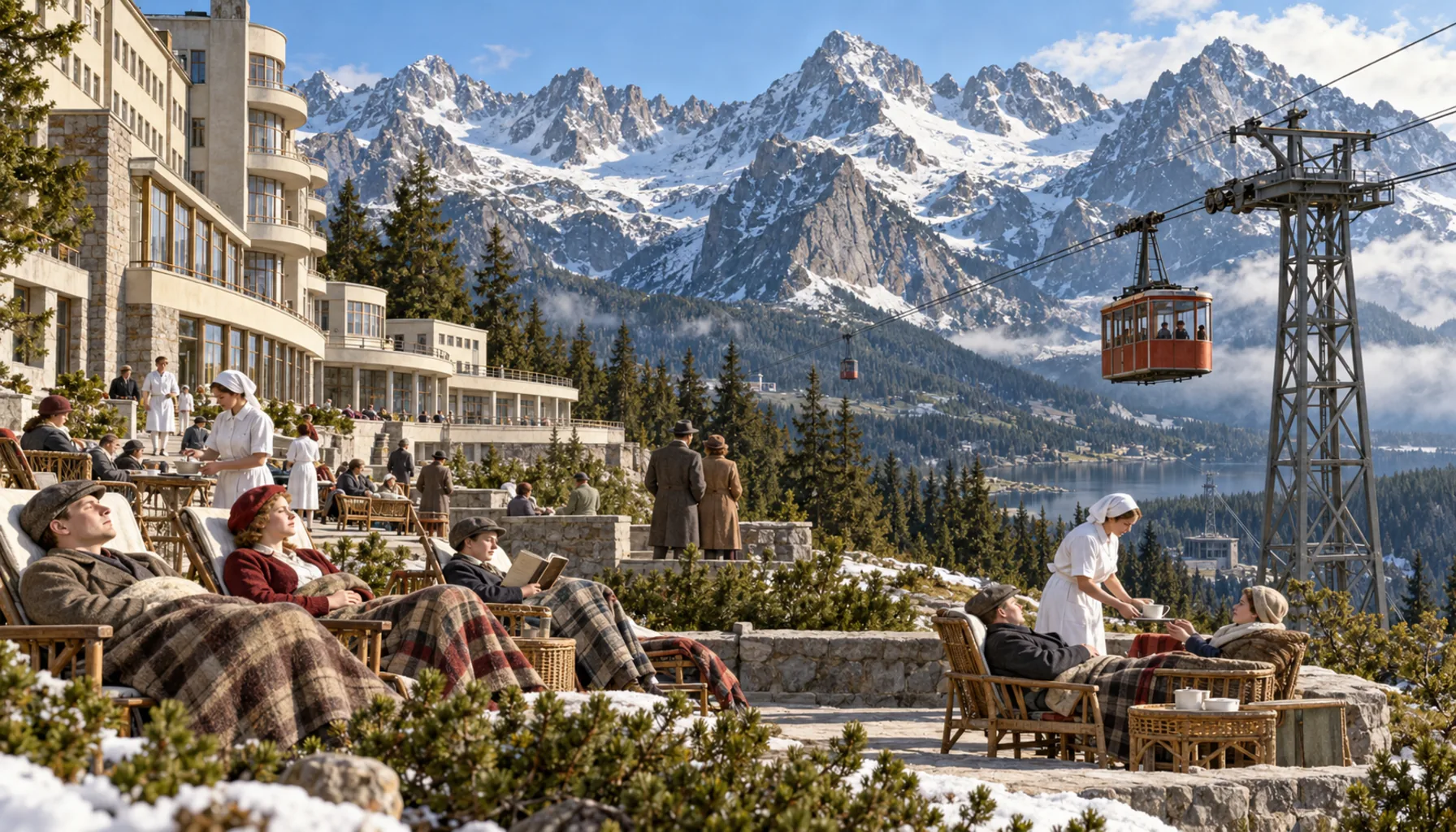 The republic builds big: a sanatorium and a cable car