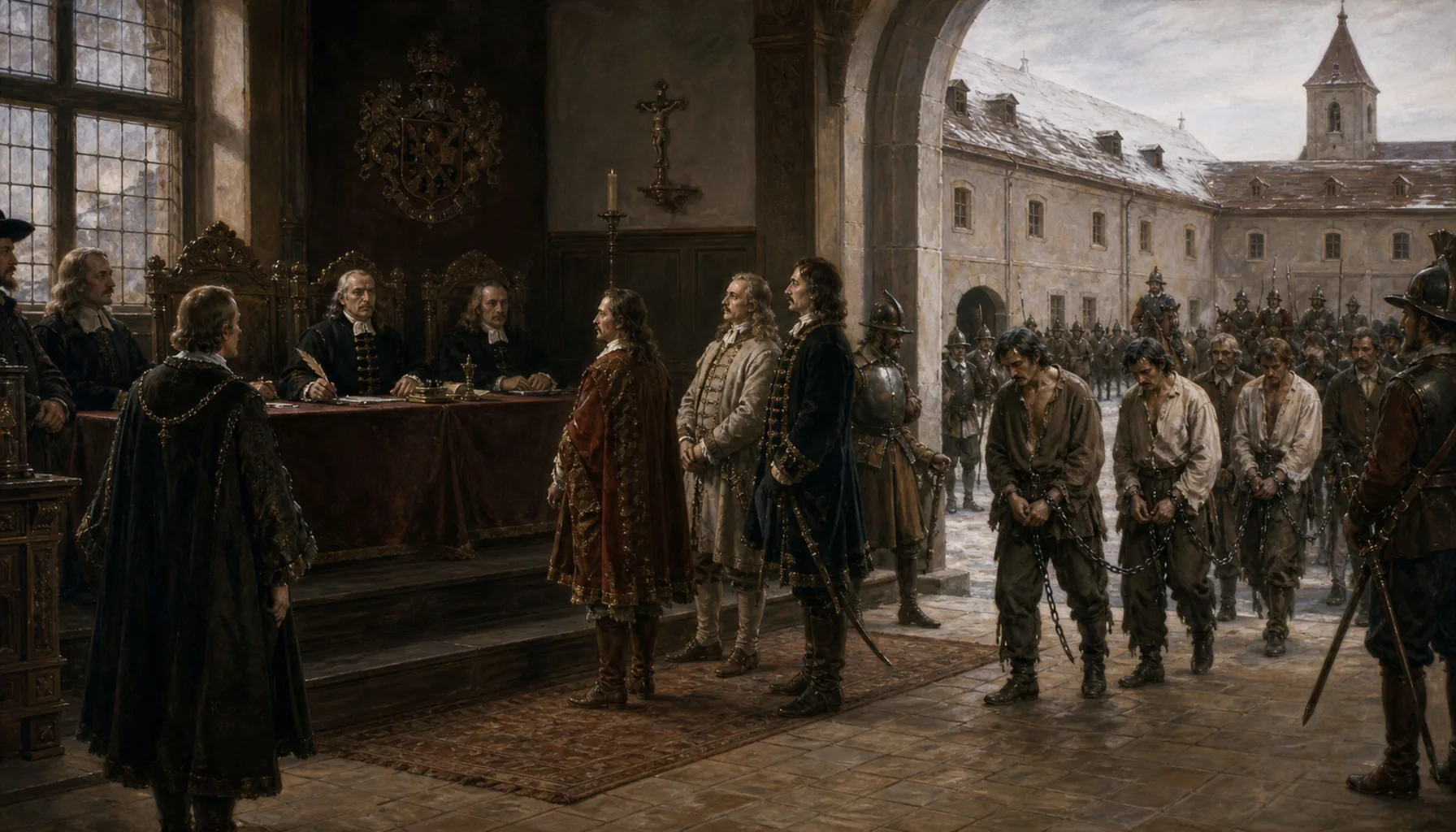 The tribunal, and the men sold to the galleys