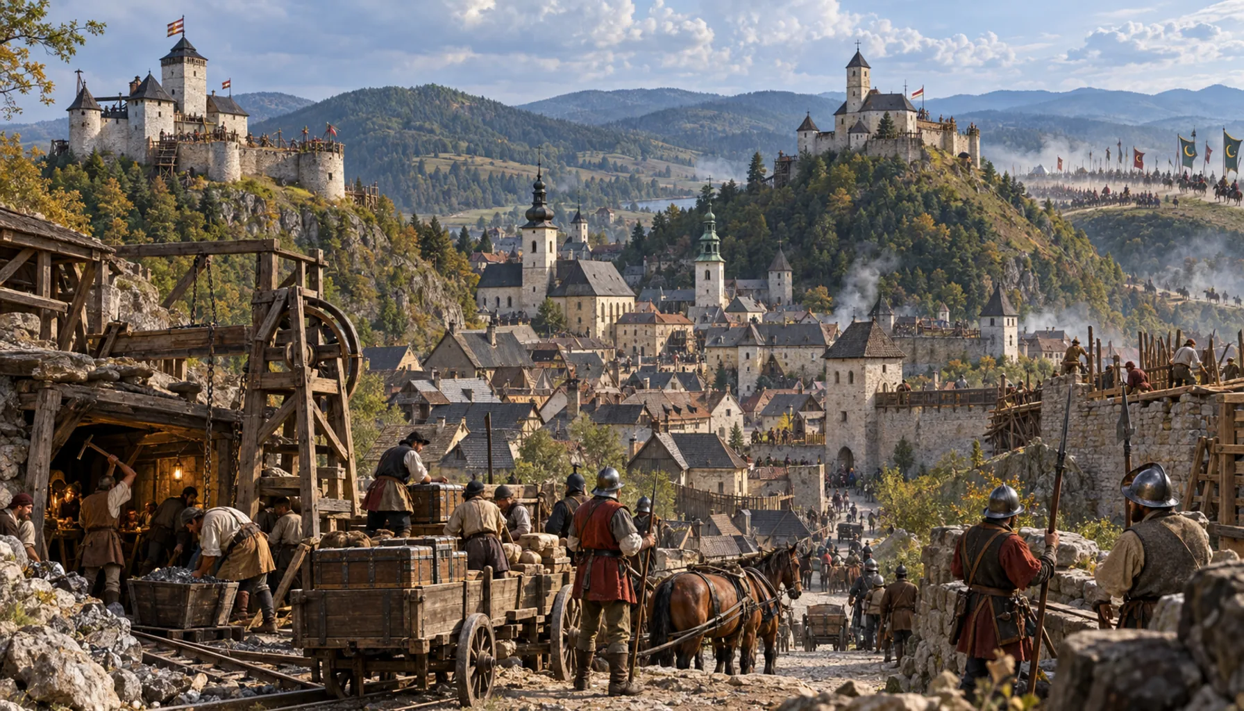 Two castles for one town