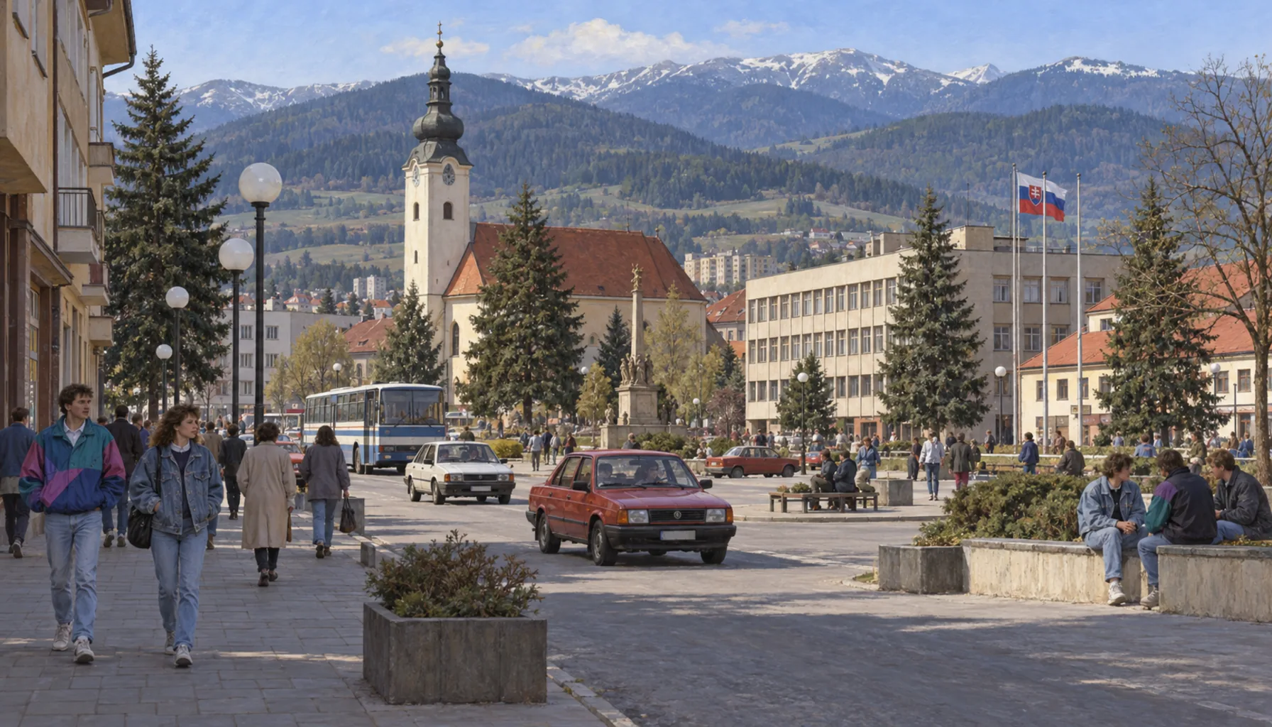 A district town in the mountains