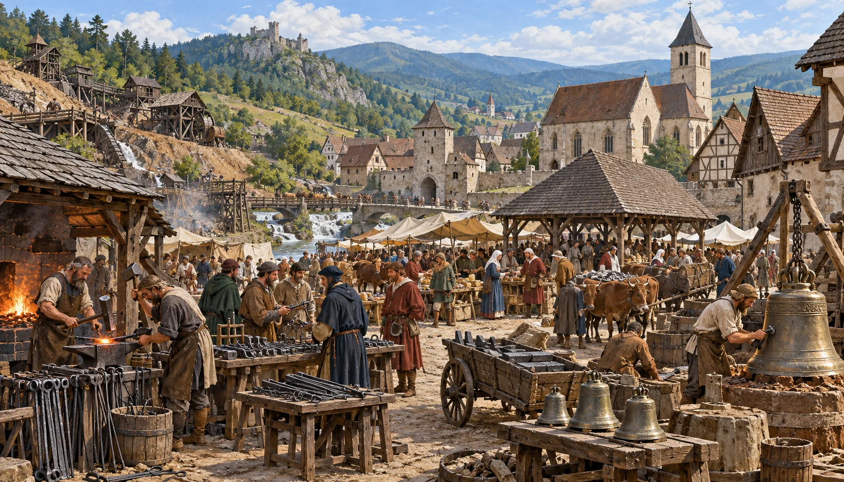 German colonists, iron and bells